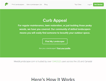 Tablet Screenshot of meetalandscaper.com